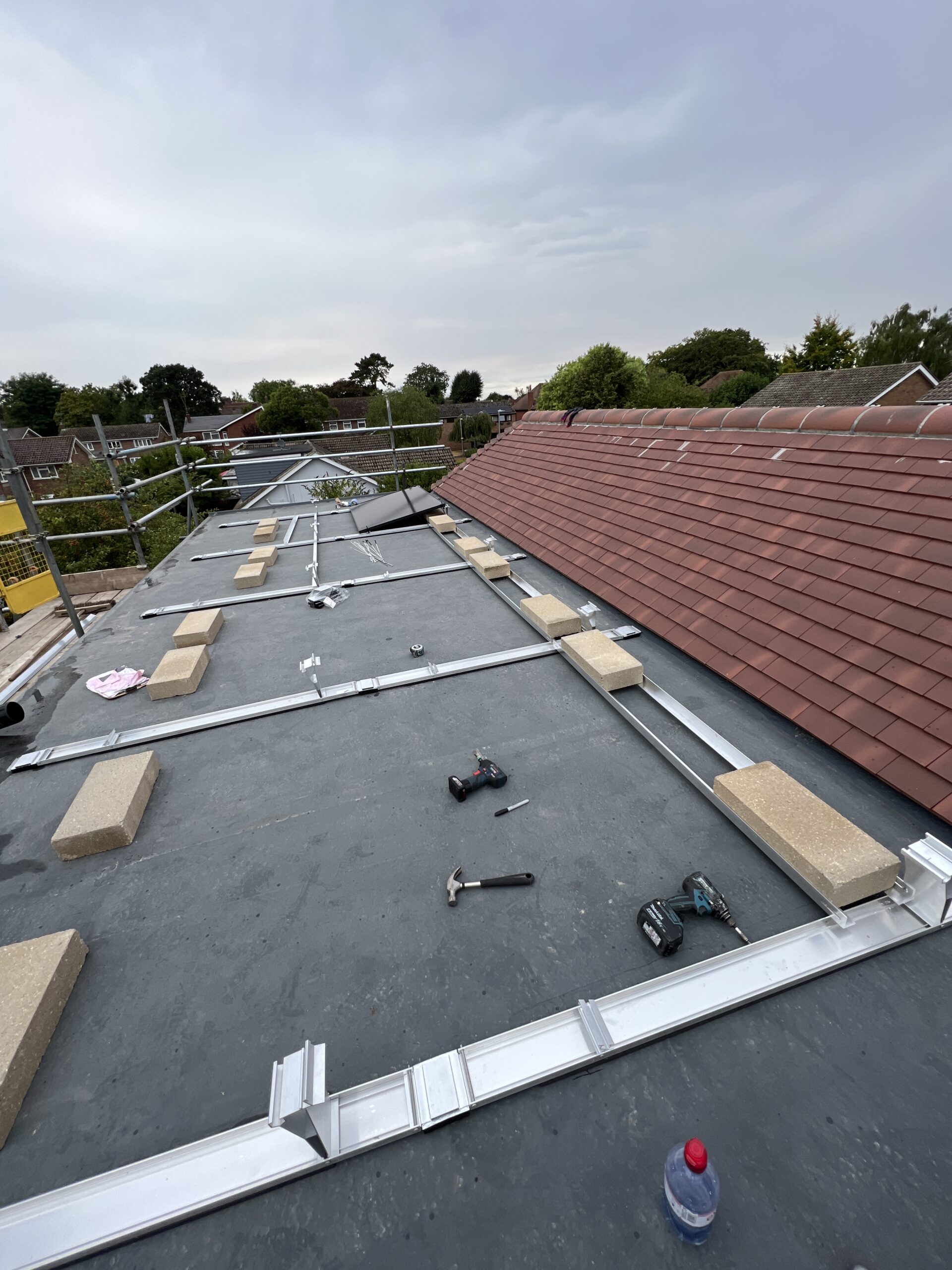 Solar PV installation – flat roof system