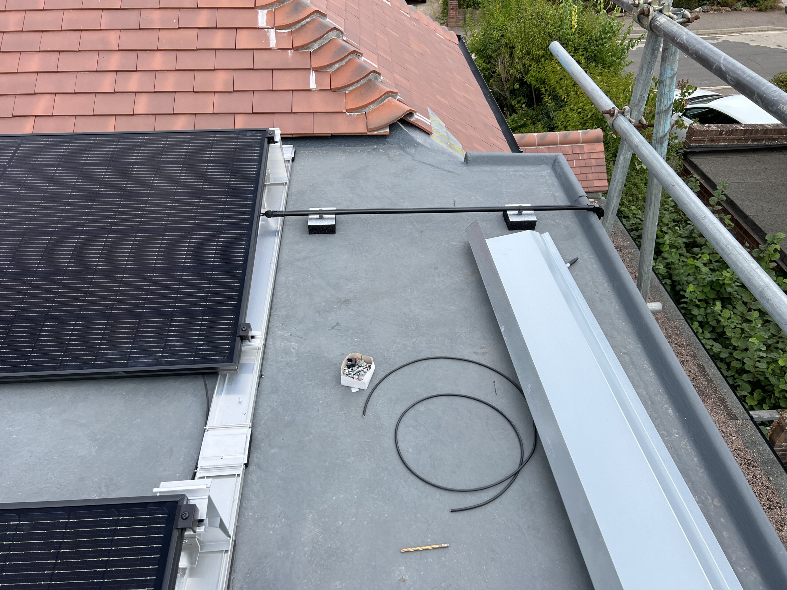 Solar PV installation – flat roof system